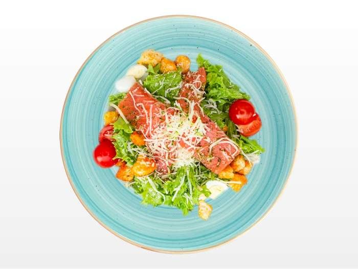 Салат "Цезарь с семгой"